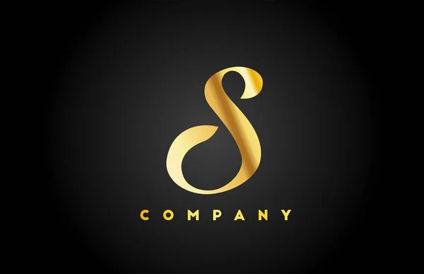 Goud Gouden Metalen Alfabet Letter Logo Pictogram Voor Branding Creatief — Stockvector