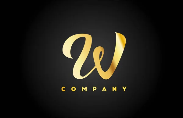 Oro Oro Metallo Dorato Alfabeto Lettera Logo Icona Branding Design — Vettoriale Stock