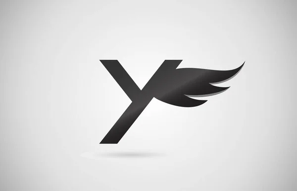 Přechod Křídlo Abeceda Písmeno Logo Ikona Tvůrčí Design Pro Obchod — Stockový vektor
