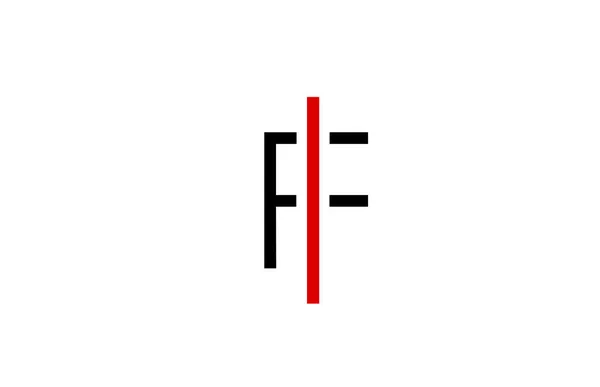 Μαύρο Κόκκινο Γραμμή Αλφάβητο Γράμμα Εικονίδιο Λογότυπο Δημιουργικός Σχεδιασμός Για — Διανυσματικό Αρχείο