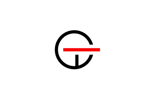 Μαύρη Κόκκινη Γραμμή Αλφάβητο Γράμμα Εικονίδιο Λογότυπο Δημιουργικός Σχεδιασμός Για — Διανυσματικό Αρχείο