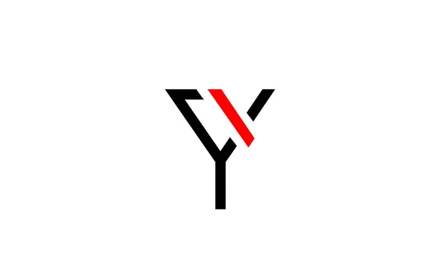 Schwarz Rote Linie Alphabet Buchstabe Logo Symbol Kreatives Design Für — Stockvektor