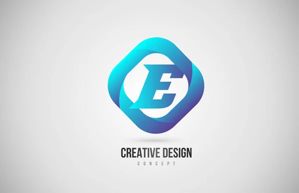 Azul Degradado Alfabeto Letra Icono Del Logotipo Diseño Creativo Para — Vector de stock