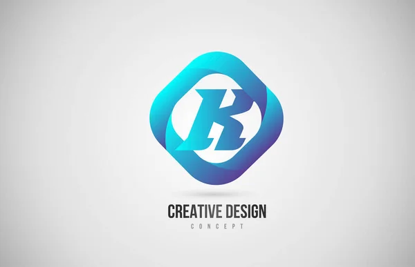 Azul Degradado Alfabeto Letra Icono Del Logotipo Diseño Creativo Para — Vector de stock