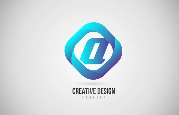 Modrý Přechod Abeceda Písmeno Logo Ikona Kreativní Design Pro Firmu — Stockový vektor