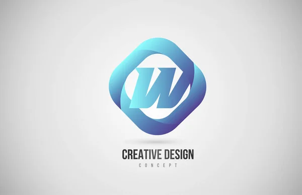 Niebieska Gradientowa Ikona Logo Litery Alfabetu Kreatywny Design Dla Firmy — Wektor stockowy