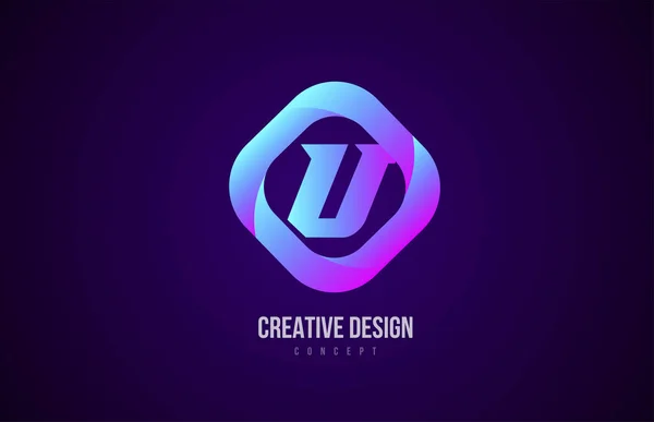 Rose Lettre Alphabet Icône Logo Modèle Conception Créative Pour Entreprise — Image vectorielle