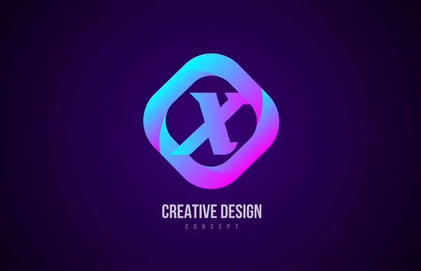 Różowa Ikona Logo Litery Alfabetu Kreatywny Szablon Wzornictwa Dla Firmy — Wektor stockowy