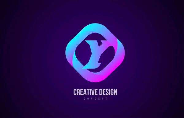 Lettre Alphabet Rose Icône Logo Modèle Conception Créative Pour Entreprise — Image vectorielle