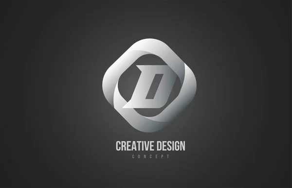 Šedá Černá Abeceda Symbol Logo Ikony Tvůrčí Design Pro Obchod — Stockový vektor