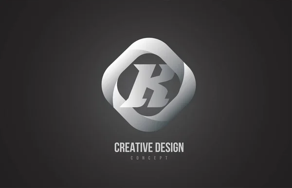 Šedá Černá Abeceda Symbol Logo Ikona Tvůrčí Design Pro Obchod — Stockový vektor