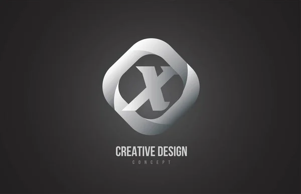 Šedá Černá Abeceda Symbol Logo Ikona Tvůrčí Design Pro Obchod — Stockový vektor