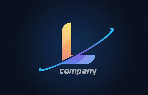 Піктограма Логотипу Літери Синьо Жовтому Кольорі Креативний Дизайн Компанії Бізнесу — стоковий вектор