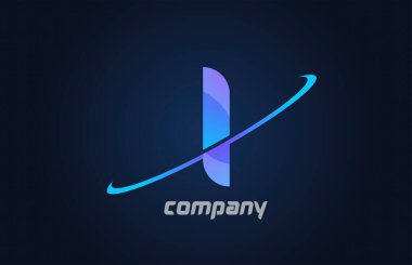 Mavi alfabe harfi simge şablonu. Şirket ve iş dünyası için yaratıcı tasarım