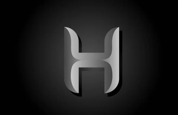 Siyah Gri Gradyan Alfabesi Harfi Logo Simgesi Şirket Şablonu Için — Stok Vektör