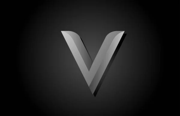 Черно Серый Градиент Буква Алфавита Значок Логотипа Концепция Креативного Дизайна — стоковый вектор