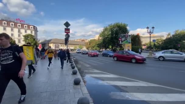 Bucarest Rumania Septiembre 2021 Video Viaje Maravillosa Ciudad Bucarest Rumania — Vídeos de Stock