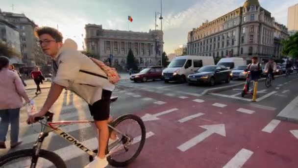 Bukarest Rumänien September 2021 Resor Video Underbara Bukarest Stad Rumänien — Stockvideo