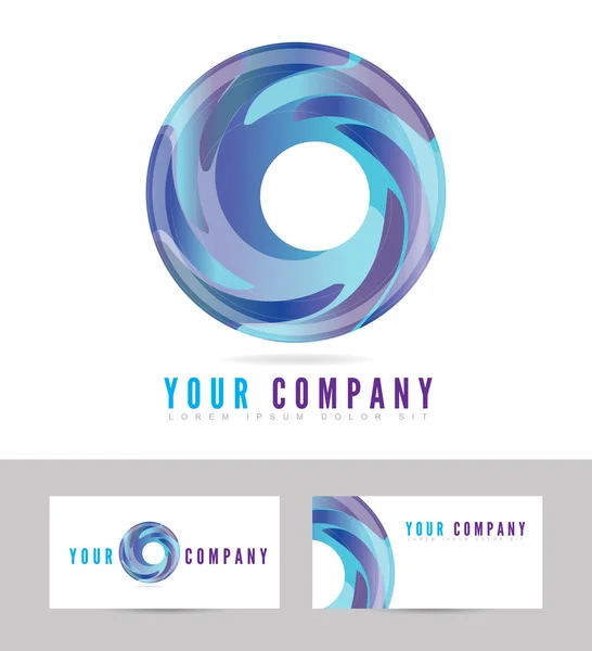 Vecteur de logo bleu entreprise — Image vectorielle