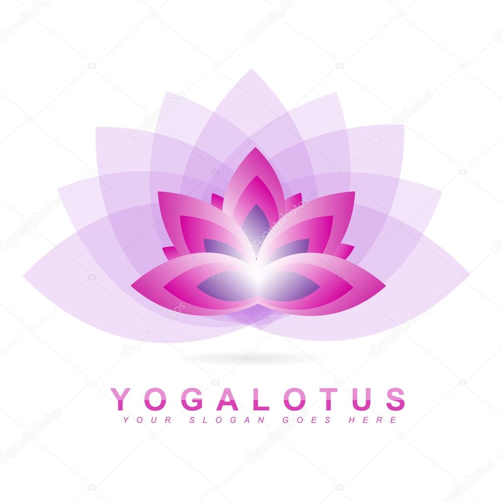 Yoga lotus flower logo