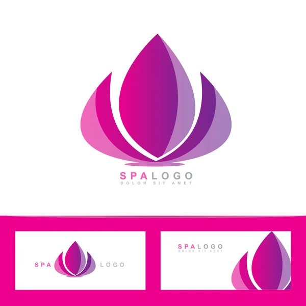 Loto fiore spa logo — Vettoriale Stock