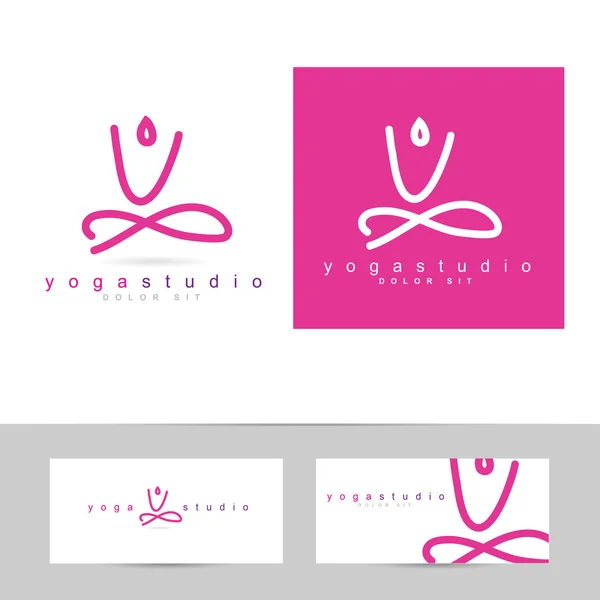Логотип пози йоги — стоковий вектор