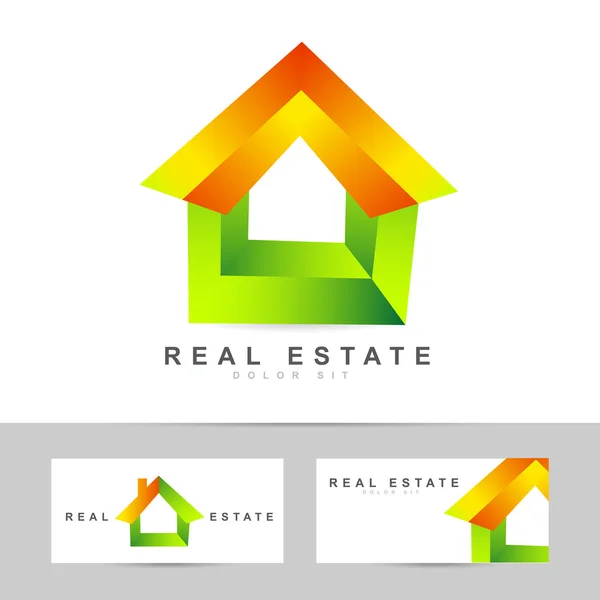 Immobilienhaus-Logo — Stockvektor