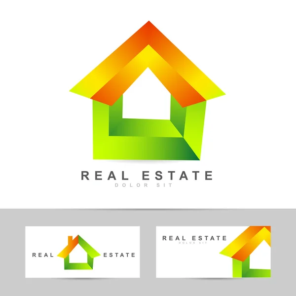 Real estate house logo — Stock Vector