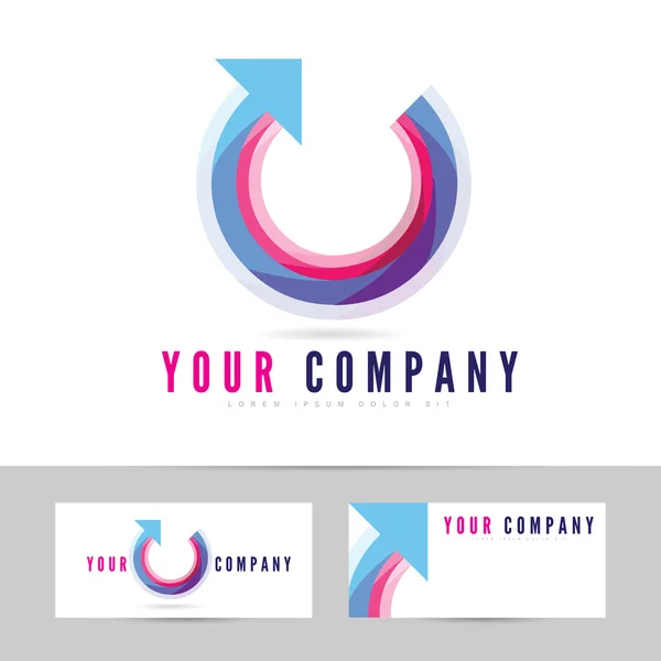 Ok daire soyut renkli logo