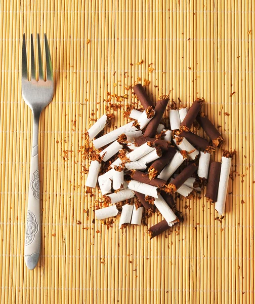 Cigarette meal concept — Stock Photo, Image