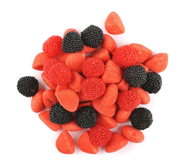 Assortiment van zwarte en rode snoepjes — Stockfoto