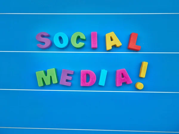 Texto palavra de mídia social — Fotografia de Stock