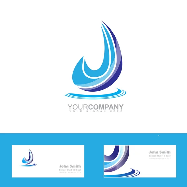 Νερό πτώση λογότυπο — Διανυσματικό Αρχείο