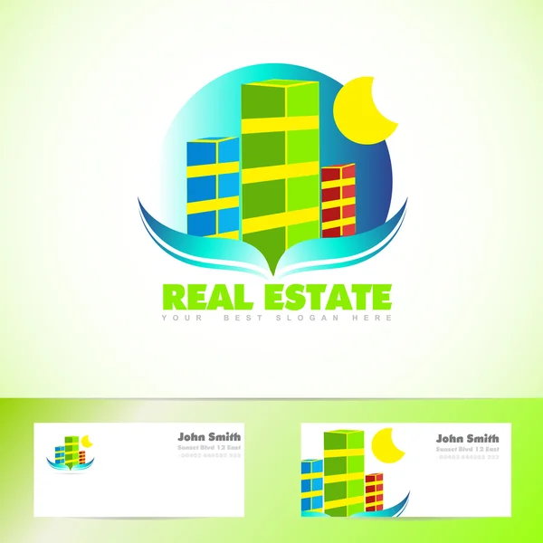 Ícone do logotipo imobiliário — Vetor de Stock