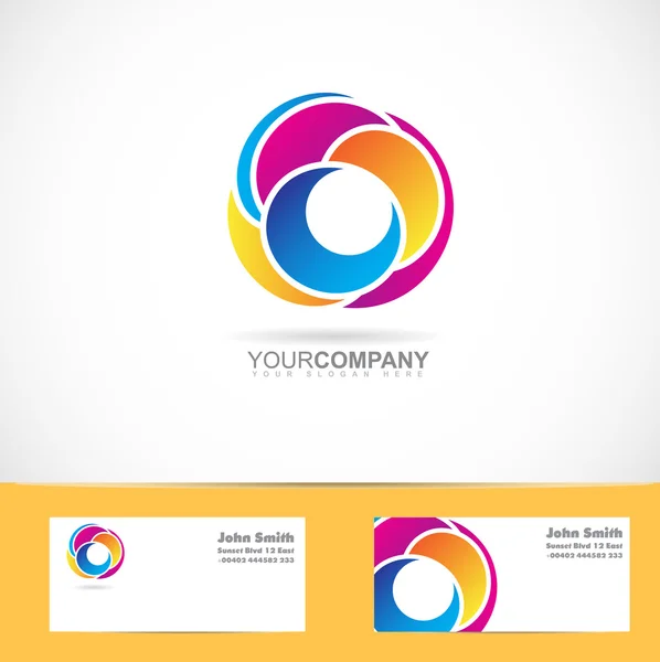 Formas abstratas logotipo corporativo — Vetor de Stock