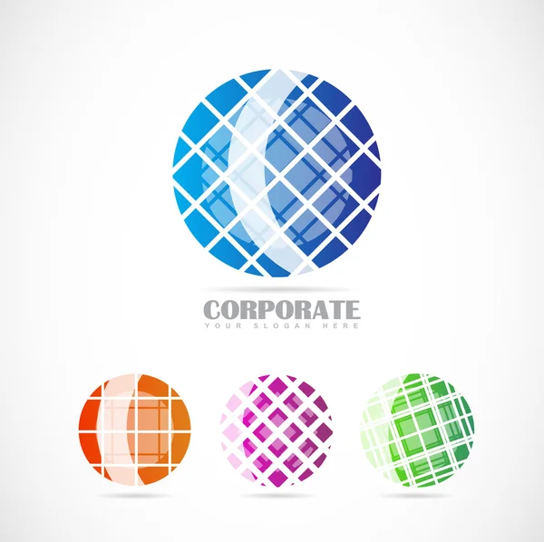 Corporate Globus Logo Set — Stockvektor