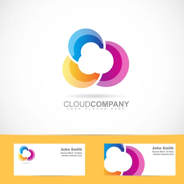 Colored cloud design — Stock Vector