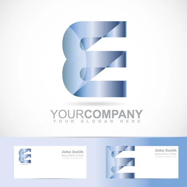 Bokstav E Logotyp — Stock vektor