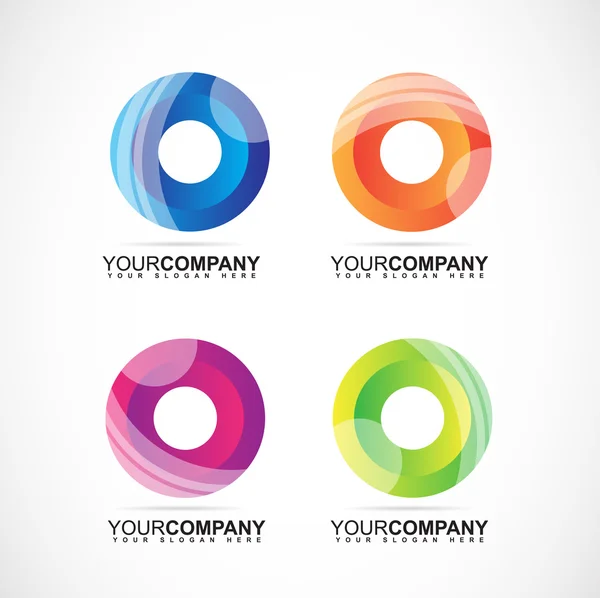 Corporate logo with circles colors for business — Stock Vector