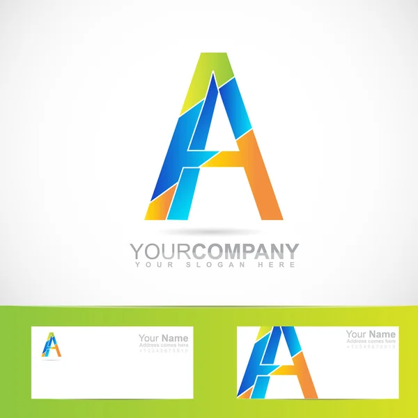 Alphabet letter A logo — Stock Vector