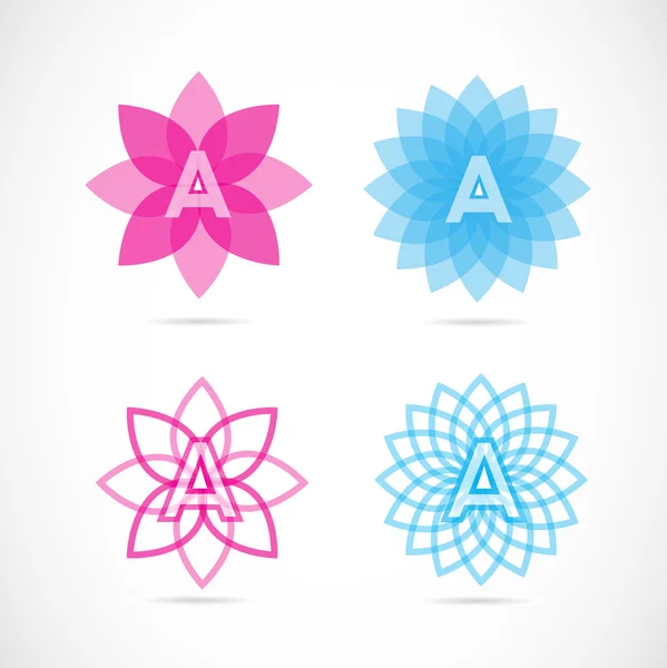 Логотип квітки Літера Лотос — стоковий вектор