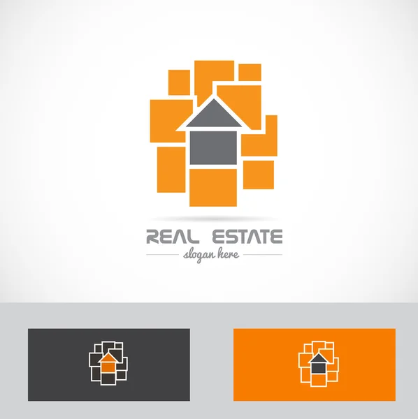 Immobilier abstrait maison concept logo — Image vectorielle