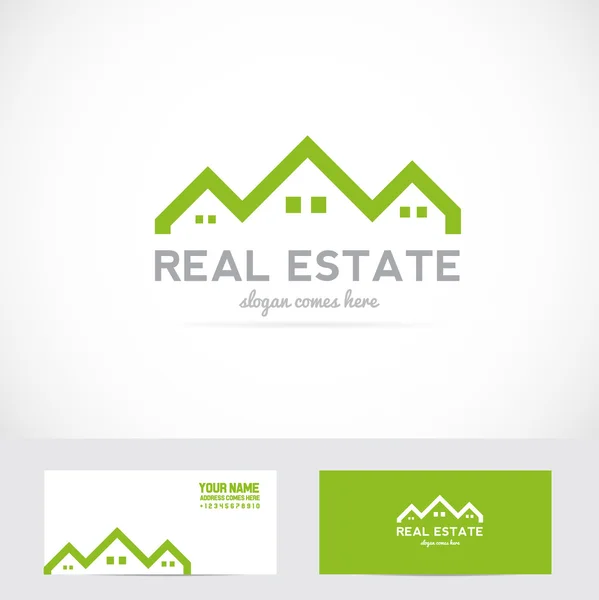 Logo de la casa de bienes raíces — Vector de stock