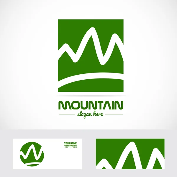 Logo abstrait montagne — Image vectorielle