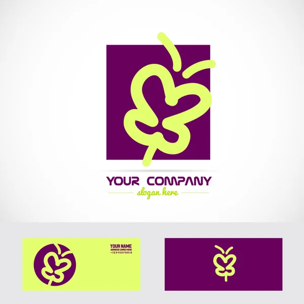 Logo spa farfalla viola — Vettoriale Stock