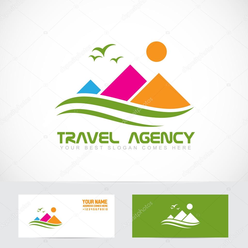 Tourism travel agency mountain logo