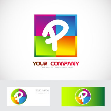 Letter p logo colors