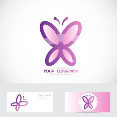Butterfly logo pink
