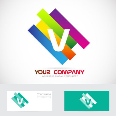 Letter V colors logo