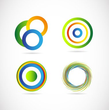 Abstract circle logo set